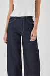 Rollas Gigi Barrel Super Rinse — the Gigi Barrel Super Rinse by Rolla’s is a modern denim silhouette designed with a relaxed barrel leg and a clean dark rinse wash.