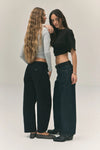 Rollas Gigi Barrel Super Rinse — the Gigi Barrel Super Rinse by Rolla’s is a modern denim silhouette designed with a relaxed barrel leg and a clean dark rinse wash.