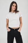 Rolla’s Jane Aline Jean in Noir, waist and vintage trim detail.
