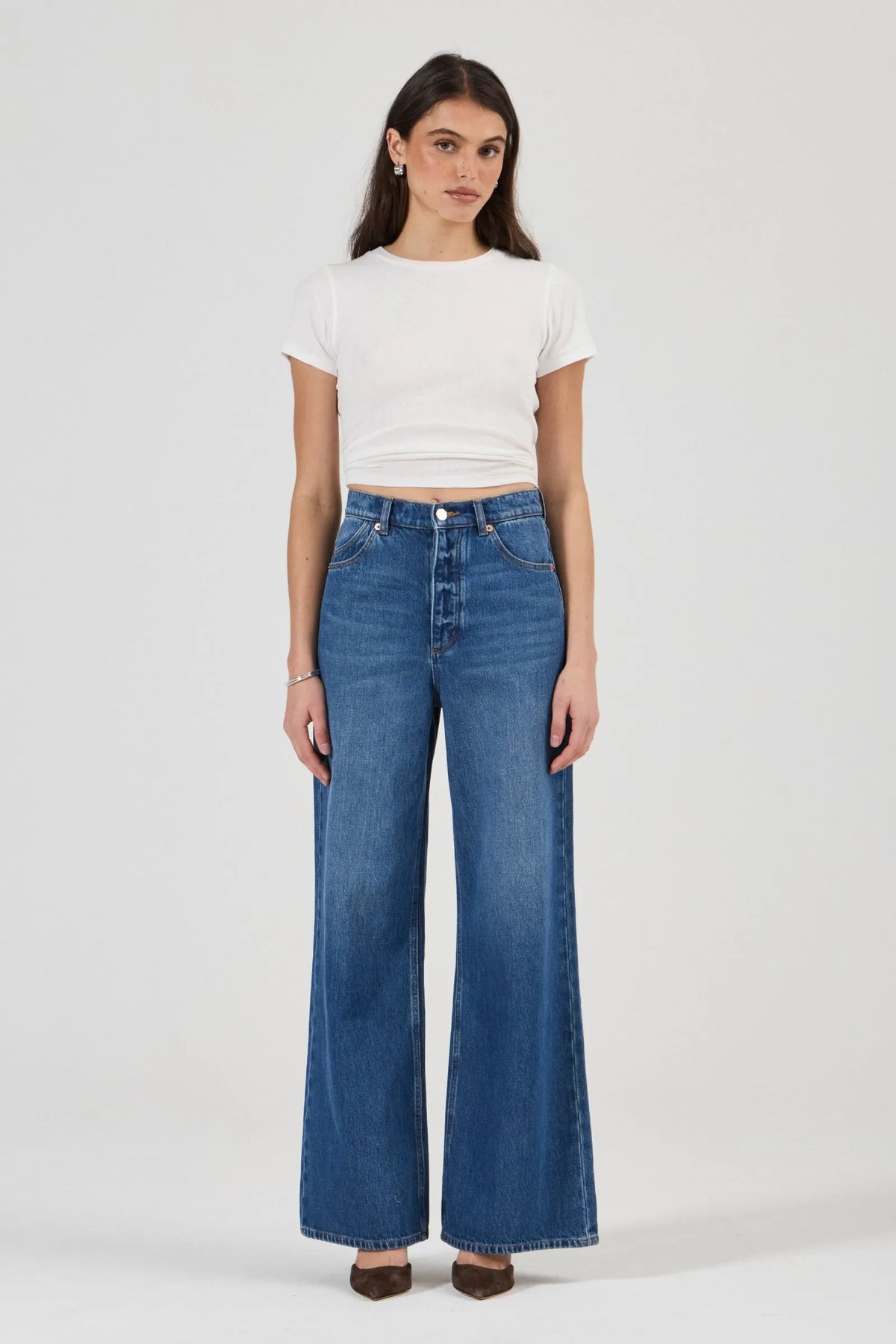 Rolla’s Relaxed Sailor Long in Reign, front view on model.

