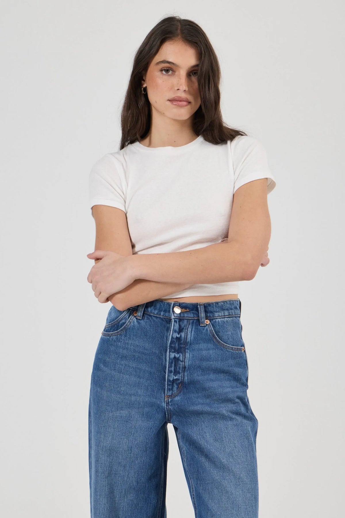 Rolla’s Relaxed Sailor Long in Reign, waist and front closure detail.
