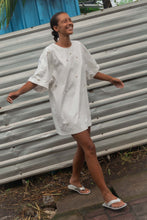 Rowie 'Farrah Embroidered Mini Dress' - Bone