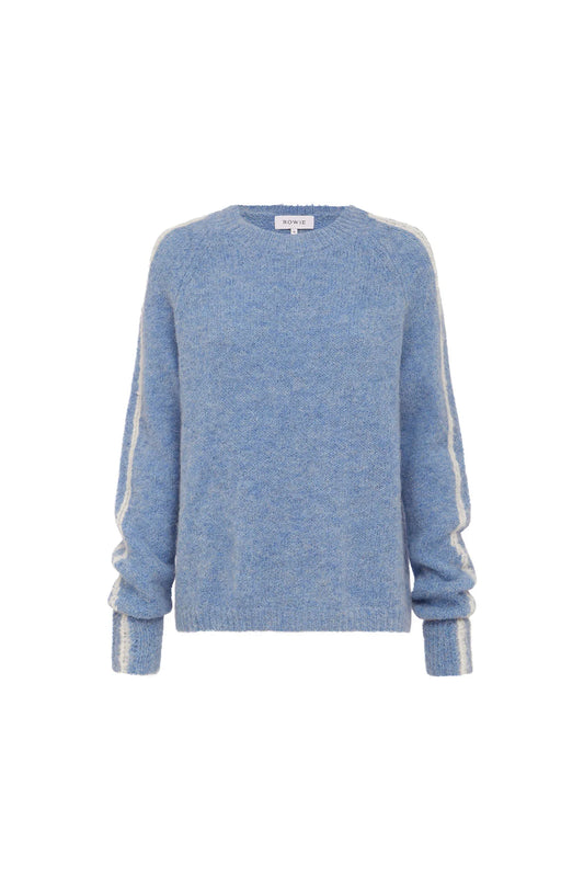 Rowie Lana Knit Jumper — ROWIE brushed alpaca blend knit jumper designed in a relaxed boxy silhouette.