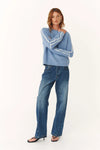 Rowie Lana Knit Jumper — ROWIE brushed alpaca blend knit jumper designed in a relaxed boxy silhouette.