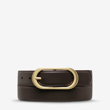 Status Anxiety 'Final Loop Belt' - Choc Nappa / Gold