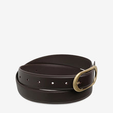 Status Anxiety 'Final Loop Belt' - Choc Nappa / Gold