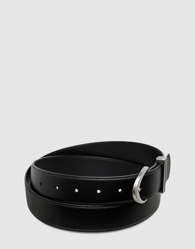 Status Anxiety Under Your Spell Belt Black in Silver — no chanting or potions required - 'Under Your Spell' does the trick by holding your pants up with a minimum of fuss.