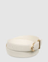 Status Anxiety Under Your Spell Belt Ivory in Gold — no chanting or potions required - 'Under Your Spell' does the trick by holding your pants up with a minimum of fuss.