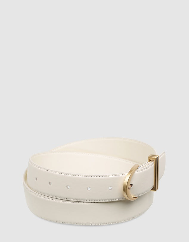 Status Anxiety Under Your Spell Belt Ivory in Gold — no chanting or potions required - 'Under Your Spell' does the trick by holding your pants up with a minimum of fuss.