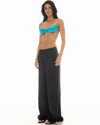 The Tales Frida Feather Trim Floral Pants in Black — the Tales Frida Feather Trim Floral Pants blend effortless tailoring with statement feather trim detailing for a fashion-forward finish.