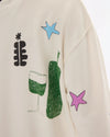 The Tales Illustrated Postcards Sweater, product photo.
