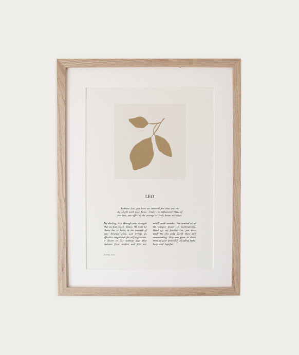 Sunday Lane Zodiac A4 Print - Leo 04