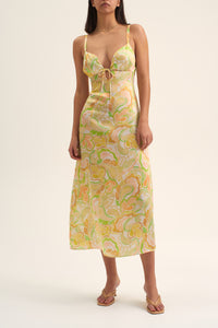 Ownley 'Alora Midi Dress' - Pastel Swirl