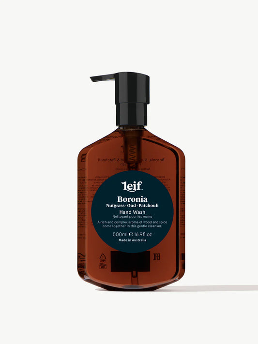 Leif Boronia Hand Wash - 500ml — boronia absolutely is the hero of a latest scent which has a rich and complex aroma.