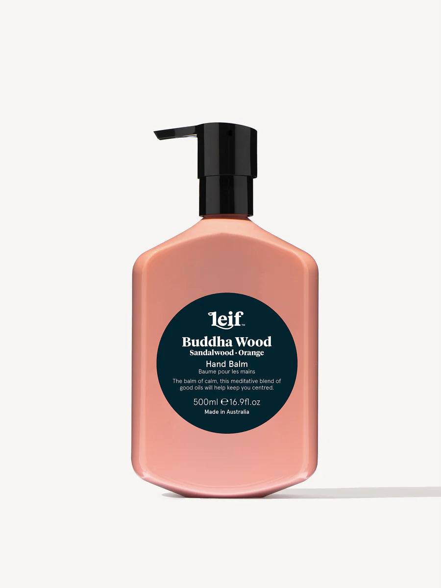 Leif Buddah Wood Hand Balm - 500ml — be mindful to keep this super nourishing balm on hand.