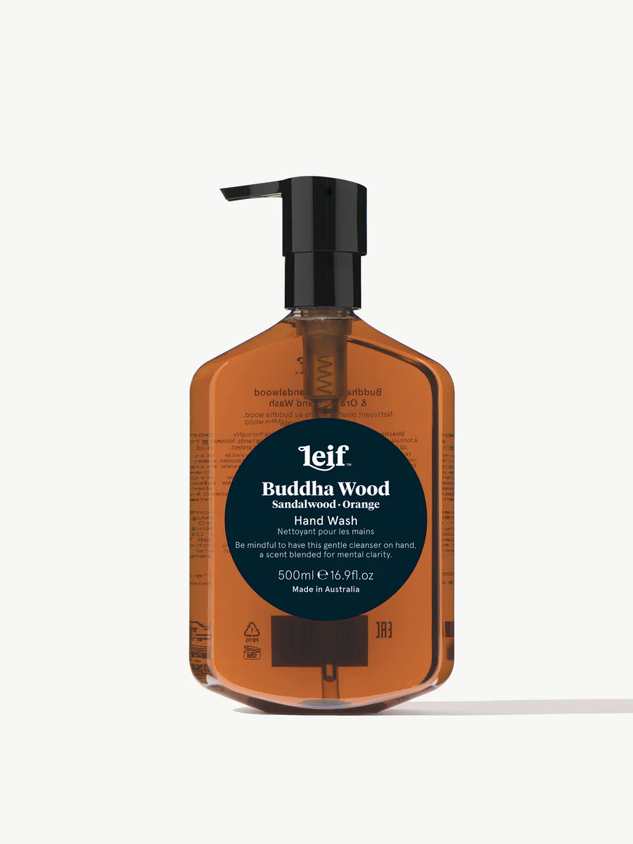 Leif Buddah Wood Hand Wash - 500ml — deeply aromatic Buddah Wood captures the earthy aroma of the outback.