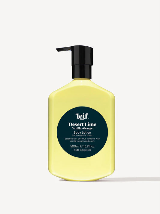 Leif Desert Lime Body Lotion - 500ml — stimulate the senses with this hydrating moisturiser formulated with unique native citrus fruit Desert Lime, high in Vitamin C.
