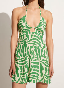 Faithfull The Brand 'Sarrau Mini Dress' - Green Tulli Print